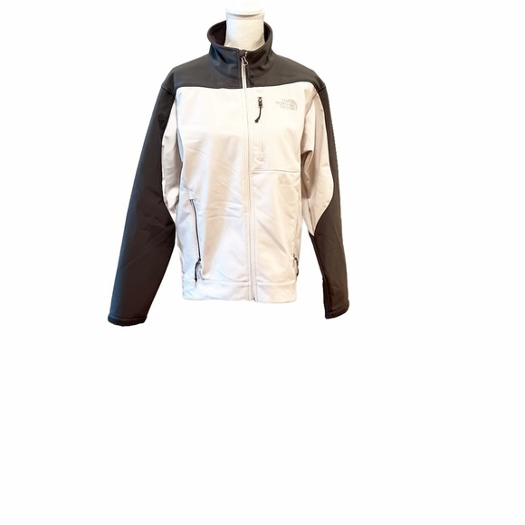 The North Face men’s jacket cream / grey - Apex rain resistant tech size medium - Picture 1 of 9